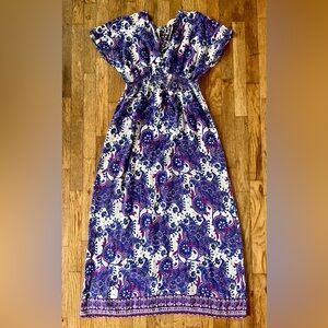 MICHAEL Michael Kors Purple and White Maxi Dress